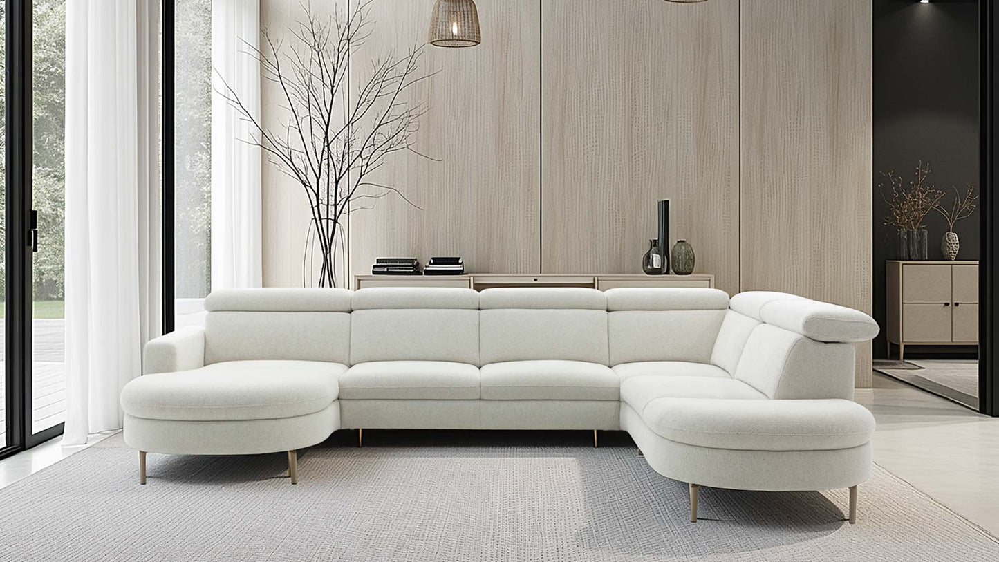 Familien-Sofa in Stoff mit Funktionen.