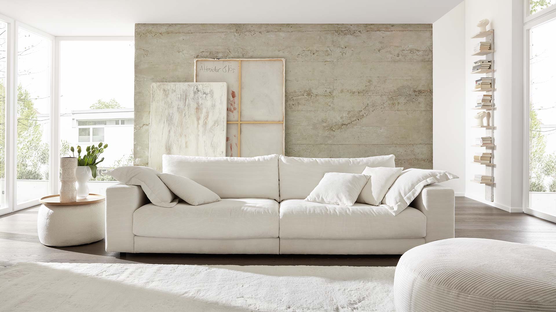 Big Sofa mit Cord Bezug von Marc Harris: Seventies