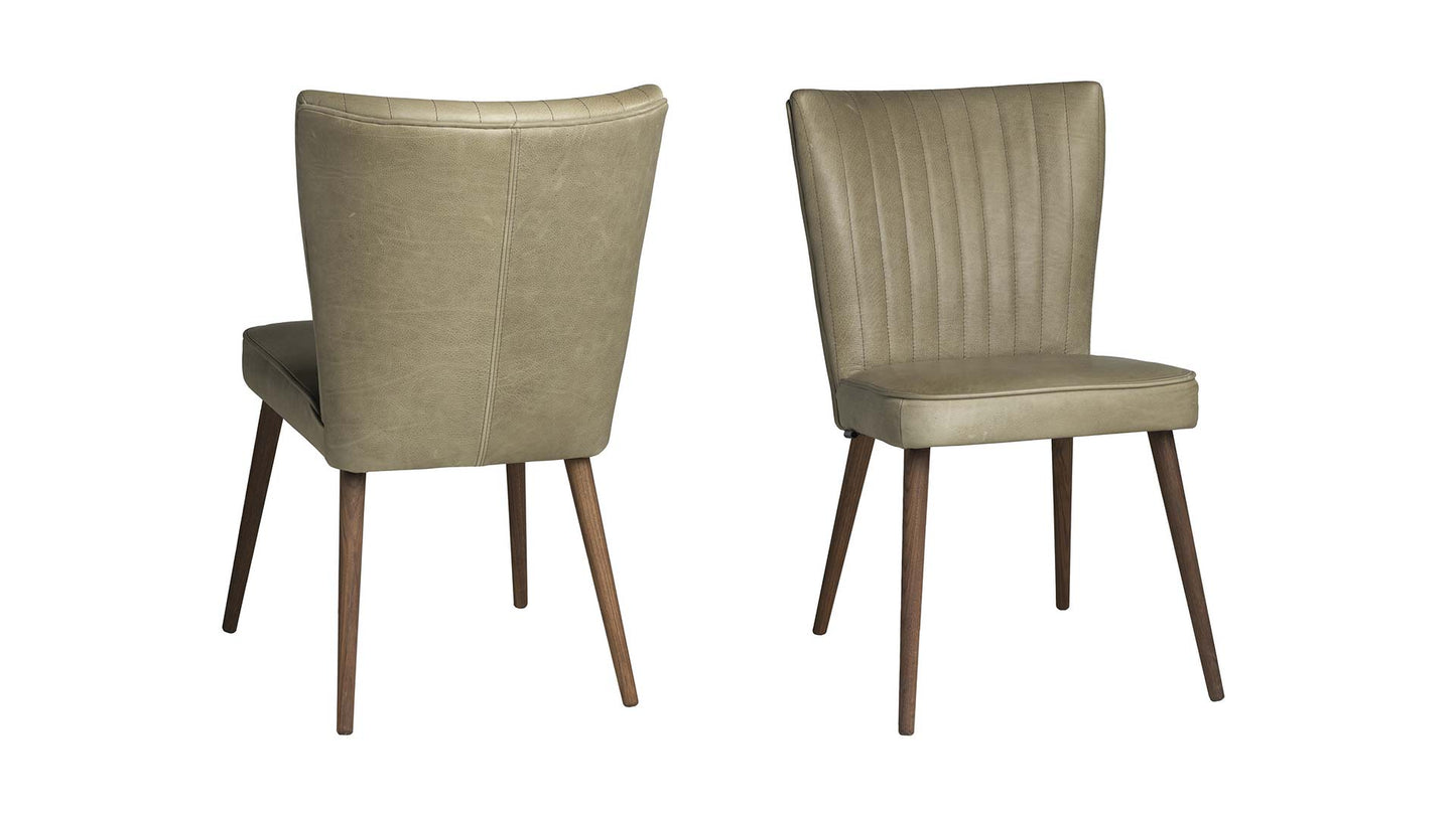 stuhl-leder-holzfuesse-nussbaum-gruen-oliv-khaki-gepolstert
