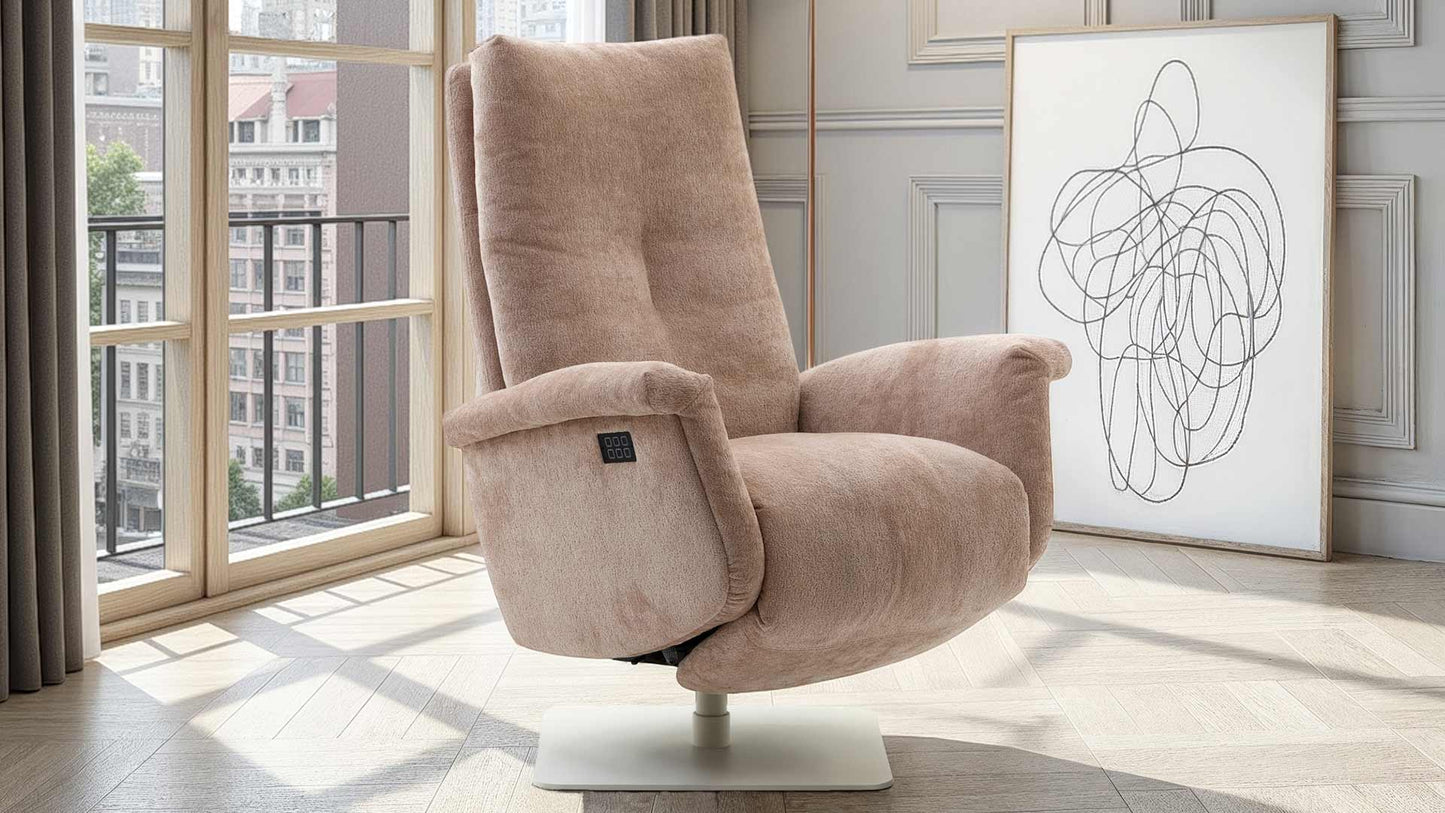 Loungesessel von Sitzkunst in Stoff mit Funktionen.