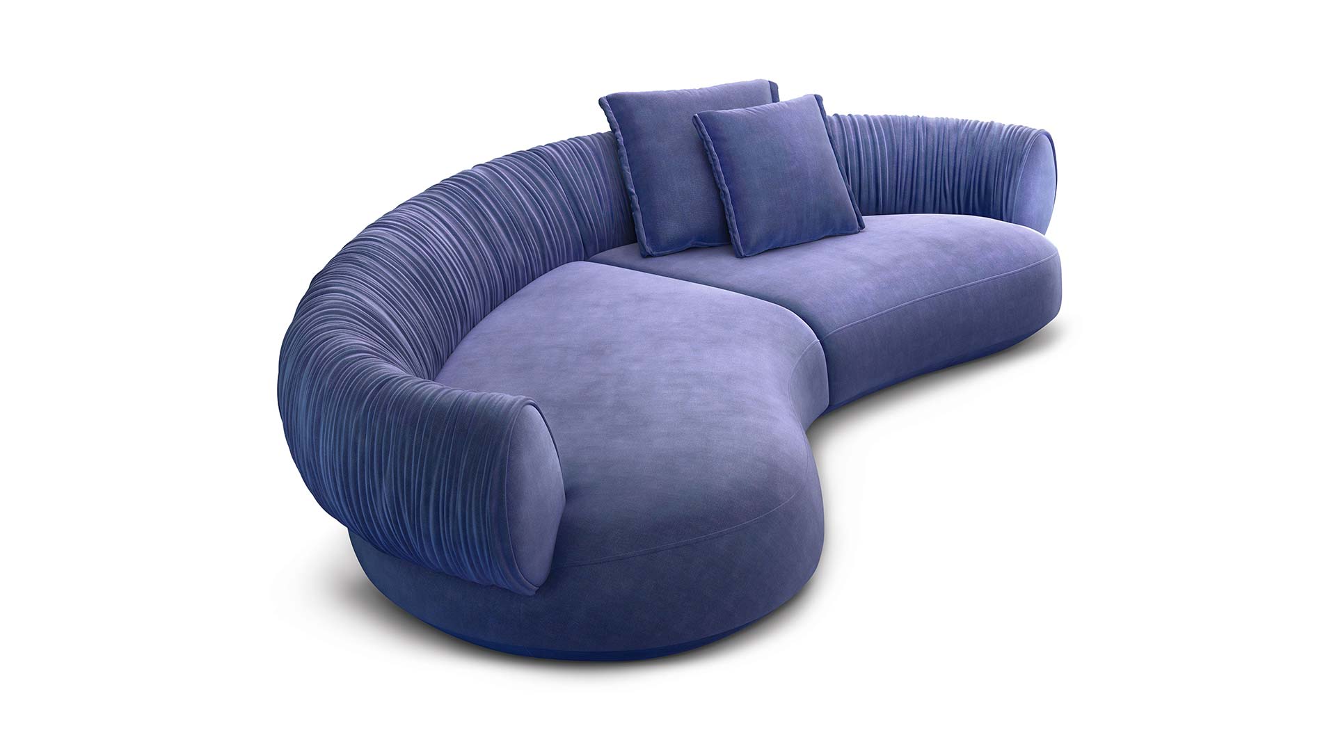 Bretz Couch Nanami in lilanem Velours.
