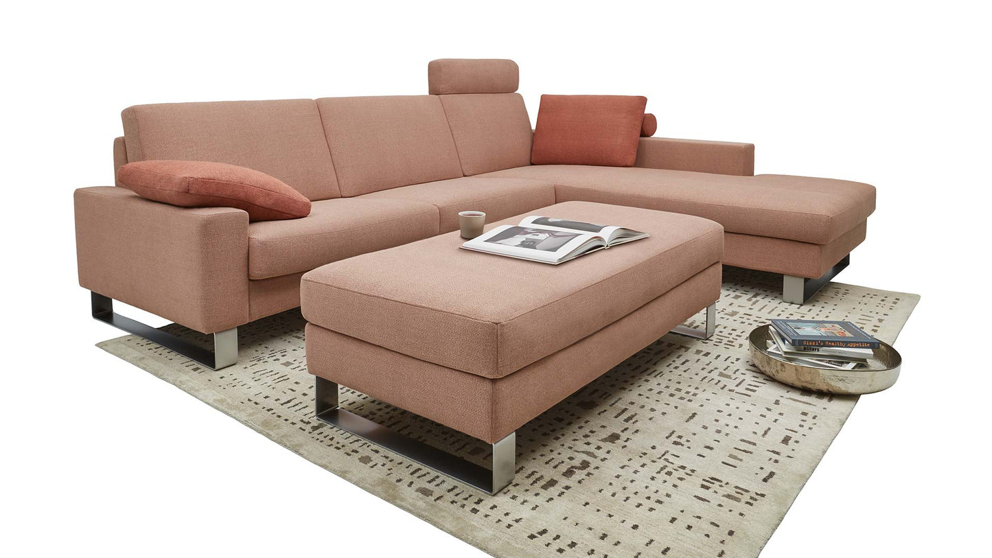 couchgarnitur-couch-sofa-stoff-braun-rot-orange-beige-fuesse-metall-metallkufe-chrom-kopfstuetze-fussstuetze-polstergarnitur-design
